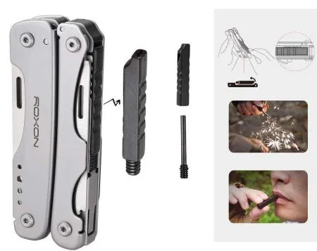 Уцененный товар Мультитул Roxon Flash S803 (Нью. Поврежден чехол. Не закрывается клепкой)