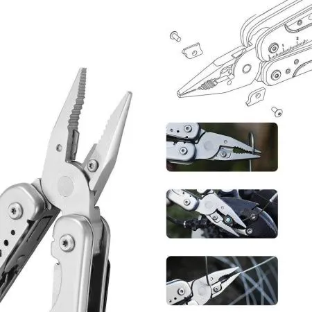 Уцененный товар Мультитул Roxon Flash S803 (Нью. Поврежден чехол. Не закрывается клепкой)