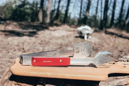 Компактный мини набор для барбекю Roxon S602G серый (4 в 1) Компактный мини набор для барбекю Roxon S602G серый (4 в 1)